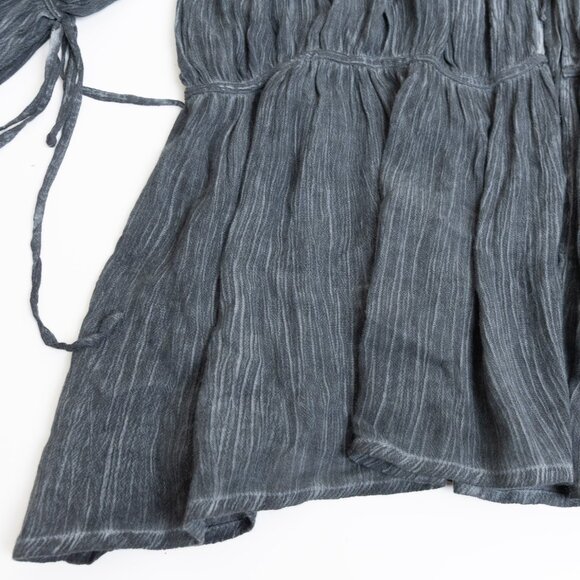 Free People Juliet Kimono Duster Black One Size Boho Tiered Oversized - Picture 8 of 16